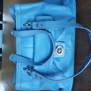 Coach Penelope Cornflower Blue Pebbled Leather bag